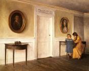 彼得 伊尔施塔德 : Two of the Artist's Daughters At Liselund